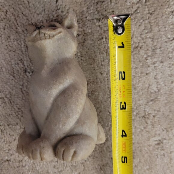 Handcrafted Sad Cat Figurine Stone Cute & Quirky Vintage Quarry Critters Chico - Picture 13 of 14